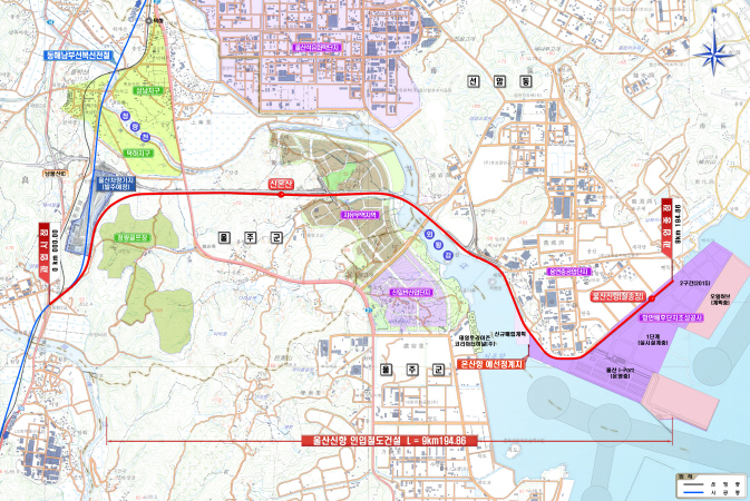 Basic and detail design for Ulsan new port lead in track railway construction