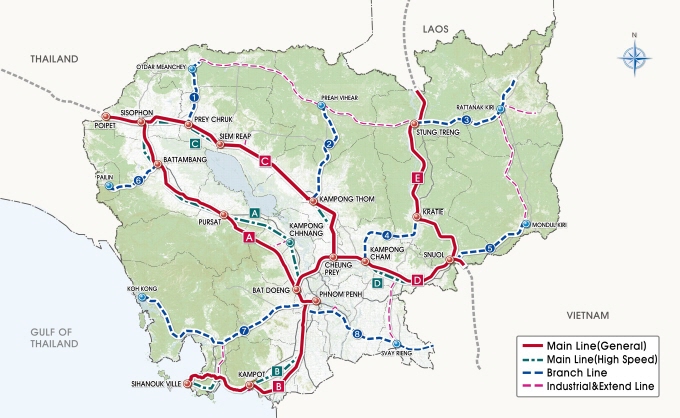 Master plan for Cambodia national railway 
