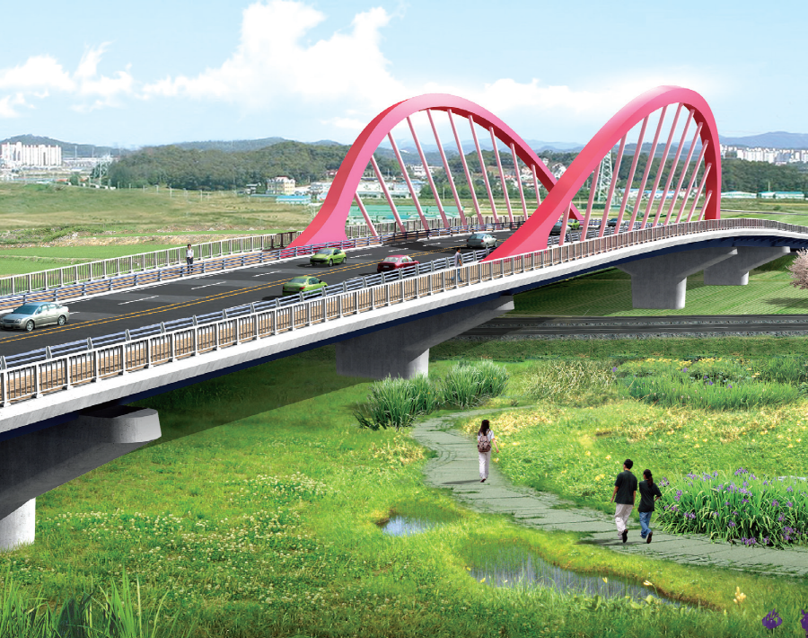 Detailed Design for Scenic Overbridge over Kyung-Ui Rail Road in Paju Land Reclamation Zone