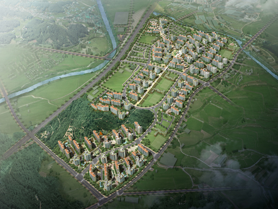 Study and design for city development in Gangdong section